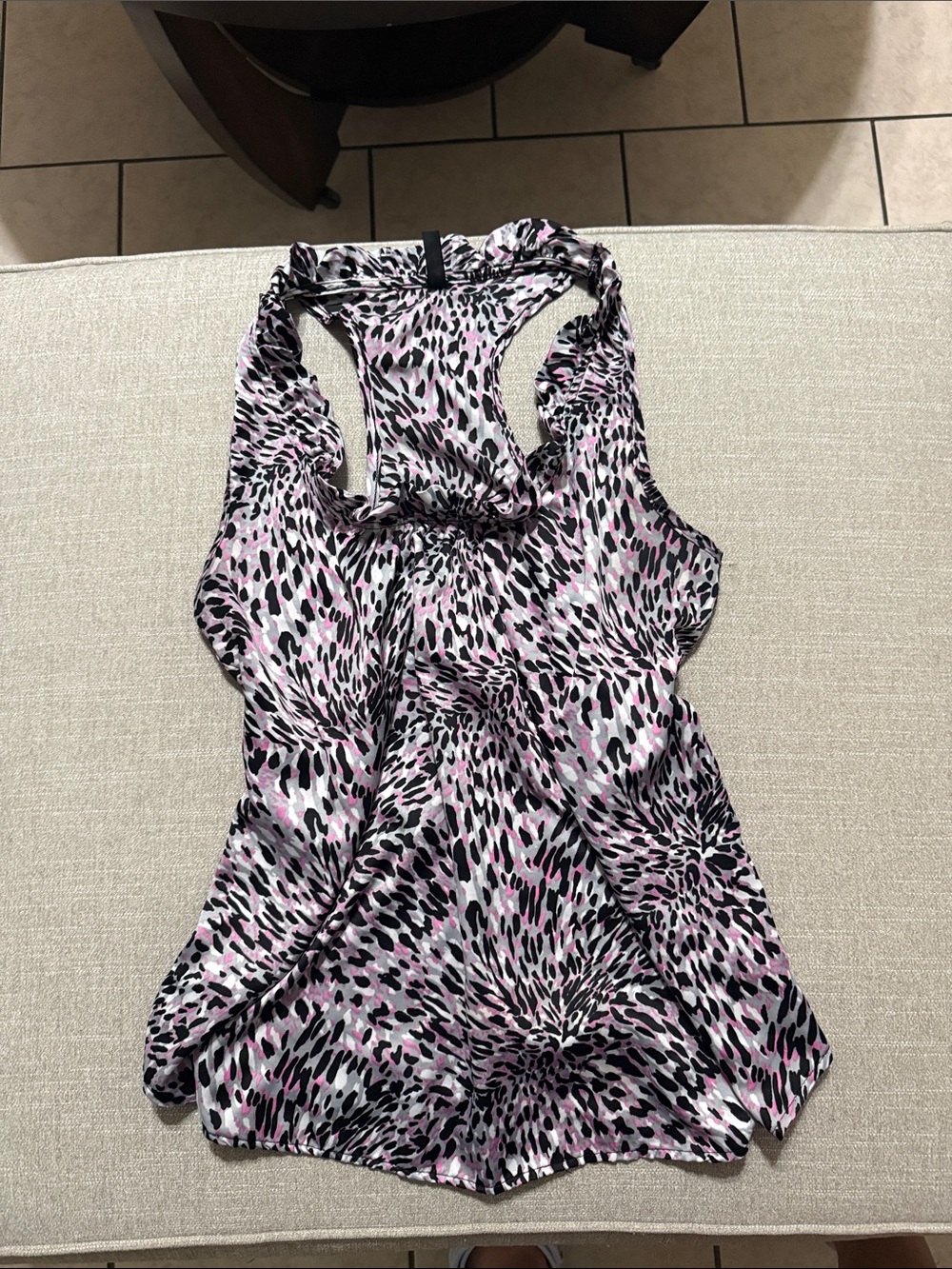 Women’s Racerback Tank Top in Pink Leopard Print
